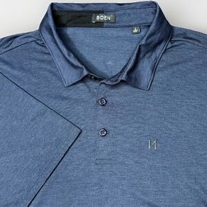 Boen Core Polo Shirt Mens Large Navy Vrsalite Performance Comfort Golf Casual